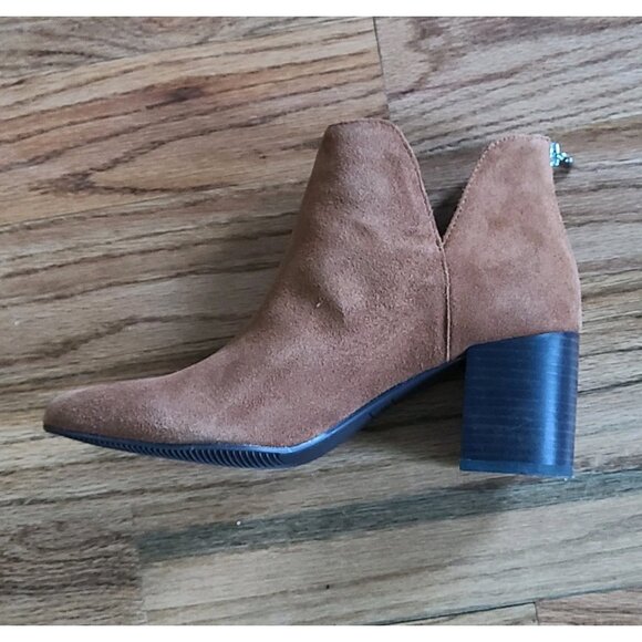 Blondo Tanner Boots Womens 9 Brown Suede Waterproof Block Heel Ankle Booties - Picture 13 of 16